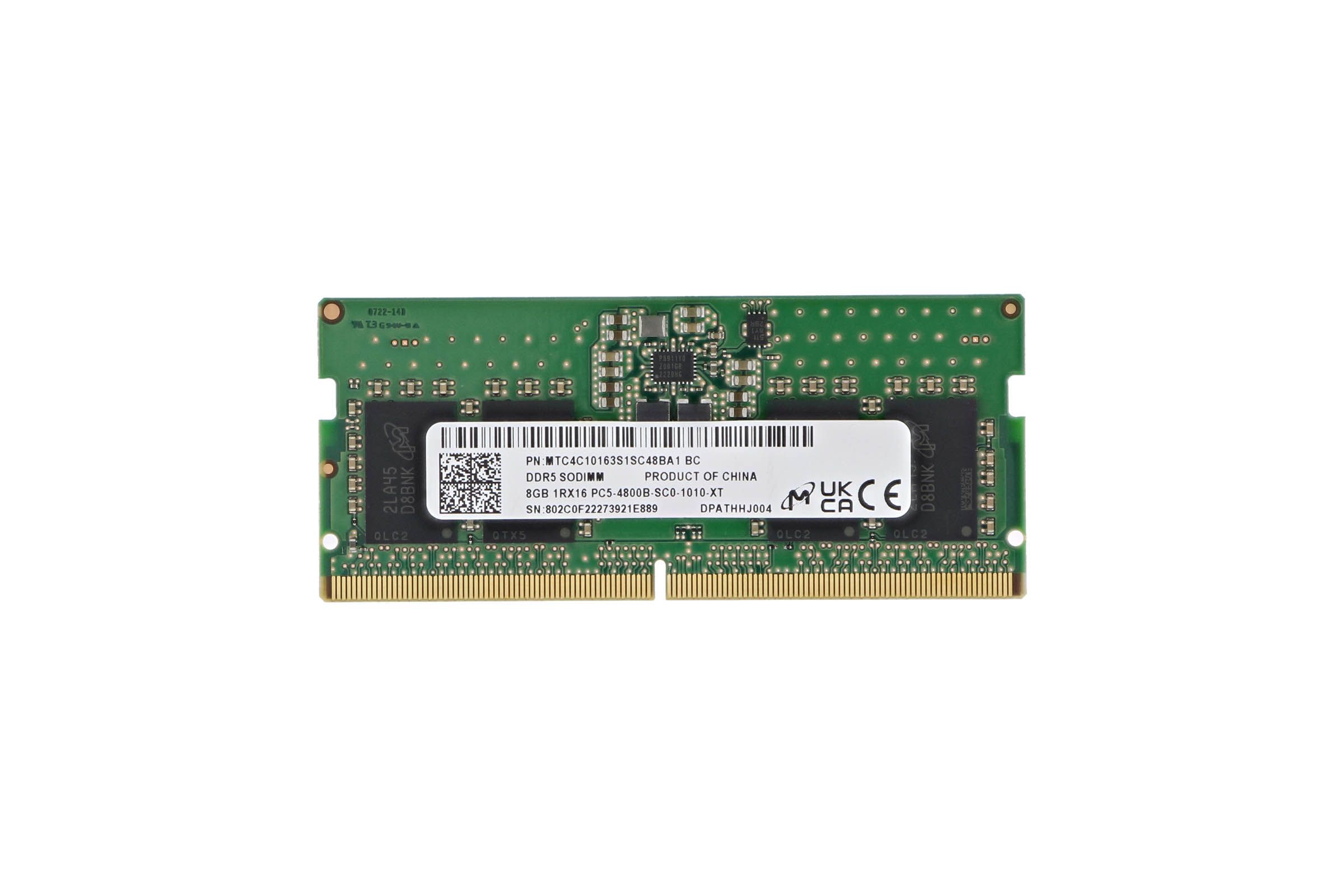 Micron 8GB DDR5 SODIMM 4800MHz 1Rx16_1