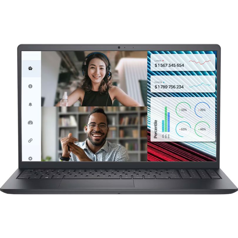 Laptop Dell Vostro 3520, 15.6 inch FHD (1920 x 1080) 120Hz 250 nits WVA Anti-Glare LED Backlit Narrow Border Display, Carbon Black, Carbon Palmrest without Finger Print Reader, without Type C Reader, 12th Generation Intel(R) Core(TM) i7-1255U (12MB Cache, up to 4.7 GHz, 10 cores), Intel(R) Iris(R)_1