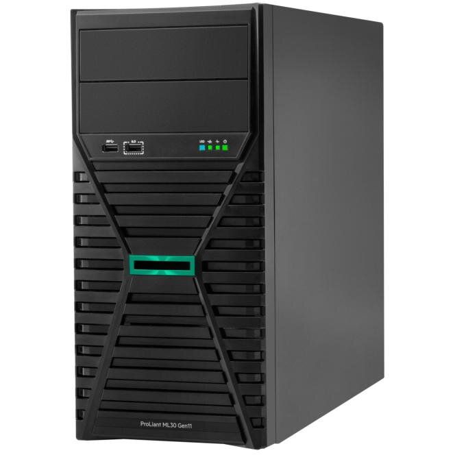 Server HPE ProLiant ML30 Gen11, Tower 4U, Intel Xeon 6325P (4 C / 4 T, 3.50 GHz - 5.20 GHz, 12 MB cache, 55 W), 32 GB DDR5 ECC, 2 x 960 GB SSD, 4 x LFF, 1000 W, Fara sistem de operare