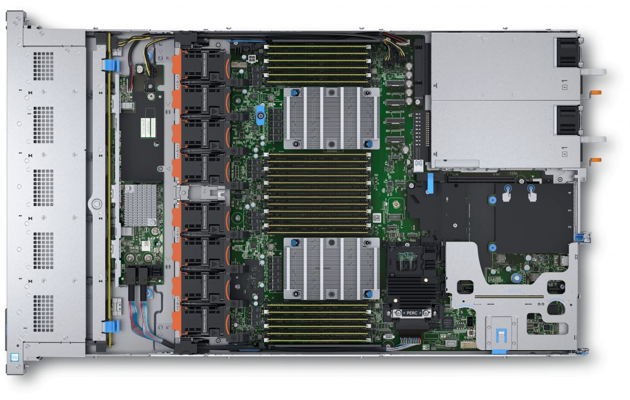 Server Dell PowerEdge R640 Rack 1U Intel Xeon Silver 4210R, 2.4 GHz (pana la 3.2 GHz), 10 Core, 20 Threads, 13.75 MB, 2 x 32 GB, 2 x 480 GB SSD, 2 x 750 W_4
