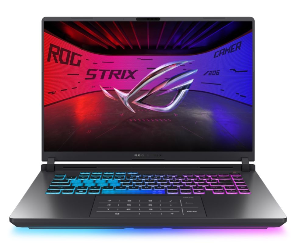 Laptop ASUS ROG Strix G16 (2025) G615LH-S5047, 16 inch 2560 x 1600, Intel 255HX (20 C / 20 T, 1.8 GHz - 5.2 GHz, 24 MB cache, 55 W), 16 GB DDR5, 512 GB SSD, Nvidia GeForce RTX 5050, Fara sistem de operare, Tastatura US, Gri
