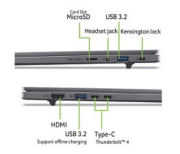 Laptop Acer Aspire 16 AI A16-52M-78T1, 16 inch 2048 x 1280, Intel 256V (8 C / 8 T, 2.2 GHz - 4.8 GHz, 12 MB cache, 12 W), 16 GB LPDDR5X, 1 TB SSD, Intel Arc Graphics, Fara sistem de operare, Tastatura N/A, Steel Gray