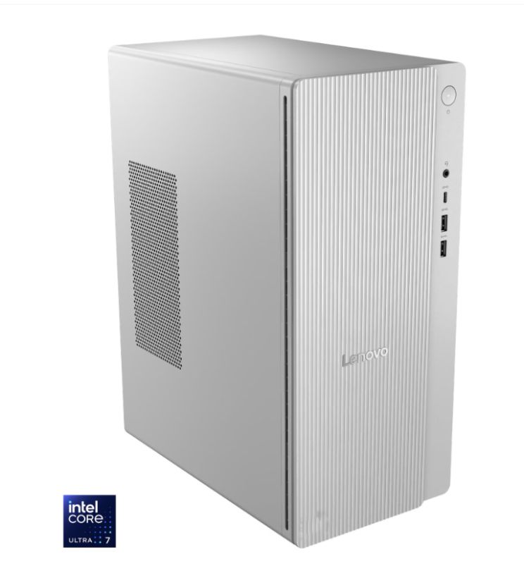 Desktop PC Lenovo IdeaCentre Tower 17IAS10, Intel Core Ultra 7 - 265 (20 C / 20 T, 1.8 GHz - 5.3 GHz, 30 MB cache, 65 W), 16 GB DDR5, 1 TB SSD, Fara unitate optica, Intel, 310 w, FreeDOS
