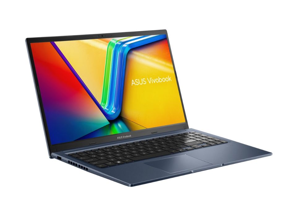 Laptop ASUS AMD Ryzen Vivobook 15, 15.6 inch 1920 x 1080 pixeli, AMD 170 (8 C / 16 T, 3.2 GHz - 4.75 GHz, L2 Cache: 4 MBL3 Cache: 16 MB cache, 54 W), 8 GB DDR5, 512 GB SSD, Intel Graphics 680M, Fara sistem de operare, Tastatura English, Albastru inchis
