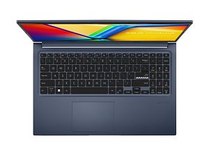 Laptop ASUS AMD Ryzen Vivobook 15, 15.6 inch 1920 x 1080 pixeli, AMD 170 (8 C / 16 T, 3.2 GHz - 4.75 GHz, L2 Cache: 4 MBL3 Cache: 16 MB cache, 54 W), 8 GB DDR5, 512 GB SSD, Intel Graphics 680M, Fara sistem de operare, Tastatura English, Albastru inchis