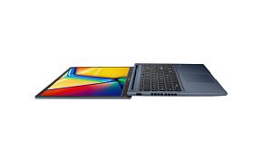 Laptop ASUS AMD Ryzen Vivobook 15, 15.6 inch 1920 x 1080 pixeli, AMD 170 (8 C / 16 T, 3.2 GHz - 4.75 GHz, L2 Cache: 4 MBL3 Cache: 16 MB cache, 54 W), 8 GB DDR5, 512 GB SSD, Intel Graphics 680M, Fara sistem de operare, Tastatura English, Albastru inchis