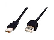ASSMANN USB2.0 extension cable 5m USB A/M to A/F bulk black
