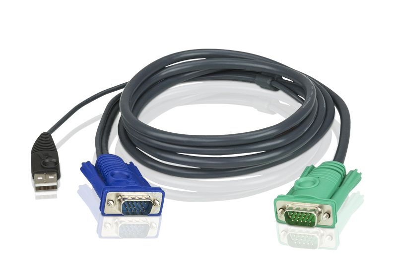 ATEN 2L-5203U KVM Cable HD15-SVGA USB USB - 3m_1