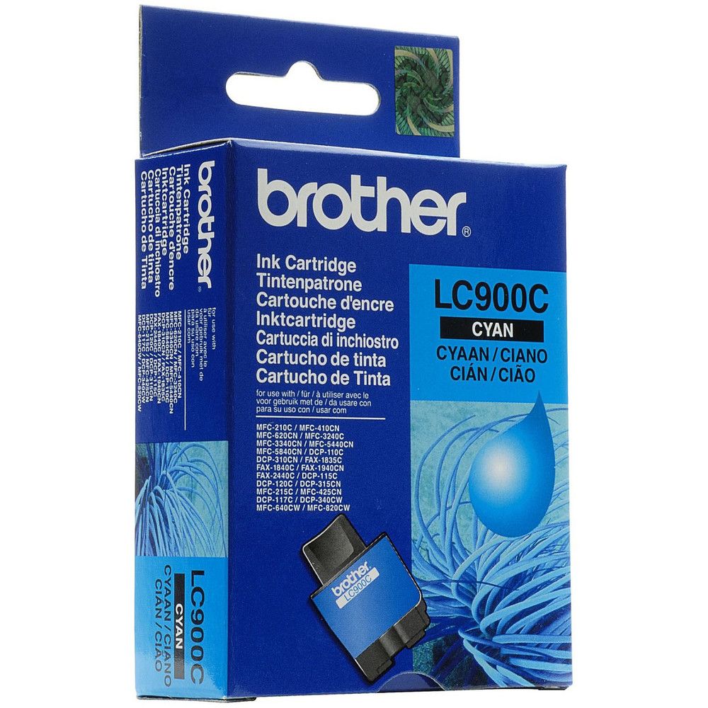 Cartus cerneala Brother LC900CYJ1 ,Albastru ,400 pagini ,Original (dcp110c/mfc210c/410cn/5440cn) 