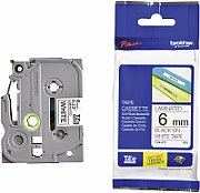 6MM BLACK ON WHITE TAPE