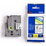 6MM BLACK ON WHITE TAPE