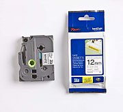 12MM BLACK ON WHITE STRONG ADHES