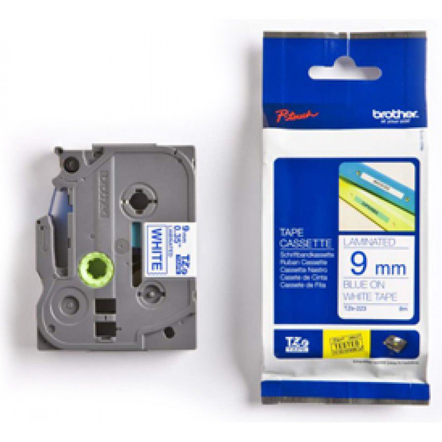 9MM BLUE ON WHITE TAPE