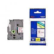 9MM RED ON WHITE TAPE