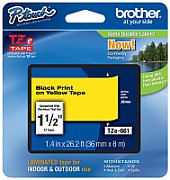 36MM BLACK ON YELLOW TAPE