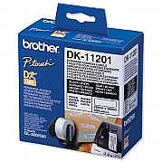 Brother  DK11201 Etichete de hartie standard pentru adrese 29 mm x 90 mm, negru/alb, 400 buc