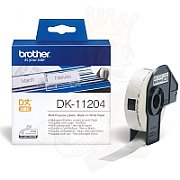 Brother  DK11204 Etichete de hartie multifunctionale 17mm x 54 mm negru/alb 400buc