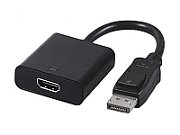 CABLU video GEMBIRD, adaptor DisplayPort (T) la HDMI (M), 10cm, rezolutie maximaFull HD (1920 x 1080) la 60Hz, alb,  A-DPM-HDMIF-002-W  (include TV 0.06 lei)