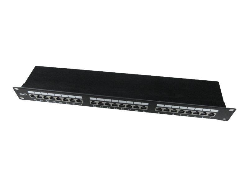 GEMBIRD NPP-C624-002 Gembird 19 patch panel 24 port 1U cat.6 with rear cable management black_1