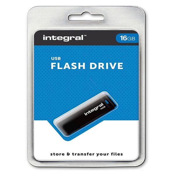 INTEGRAL INFD16GBBLK Integral USB 16GB Black, USB 2.0 with removable cap_1