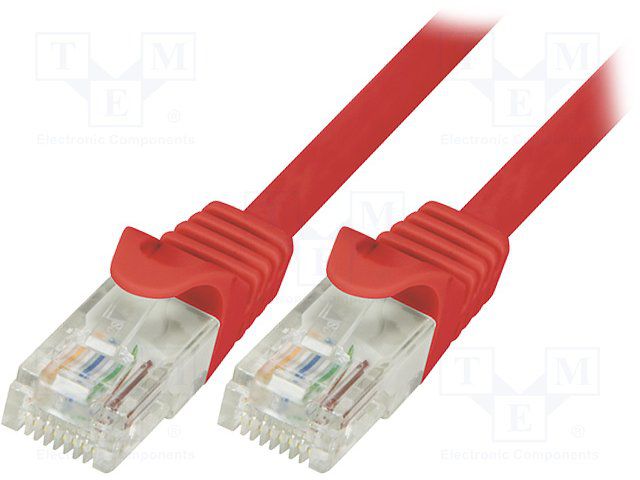 PATCH CORD UTP LOGILINK Cat5e, cupru-aluminiu, 0.5 m, rosu, AWG26,  CP1024U  (include TV 0.06 lei)