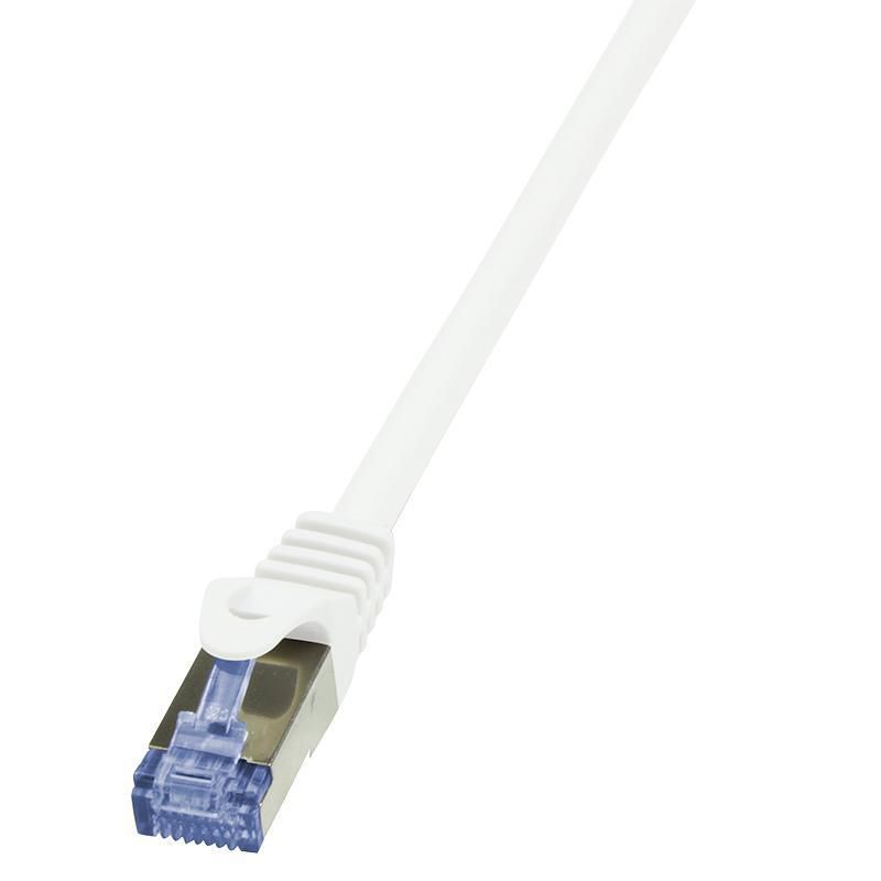 PATCH CORD S/FTP LOGILINK Cat6a, LSZH, cupru, 2 m, alb, AWG26, dublu ecranat  CQ3051S  (include TV 0.06 lei)