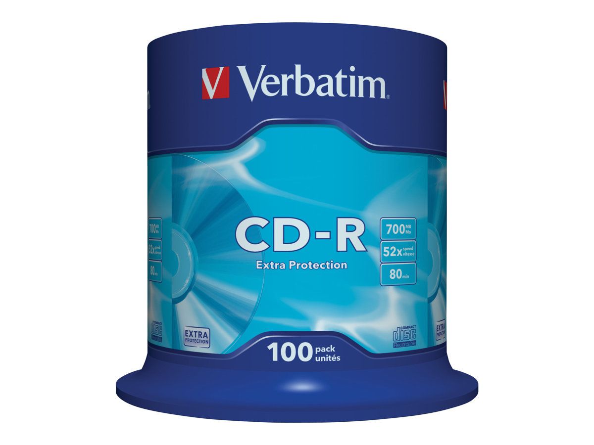 VERBATIM 43411 Verbatim CD-R 700MB, 52x, spindle, 100 bucati_1
