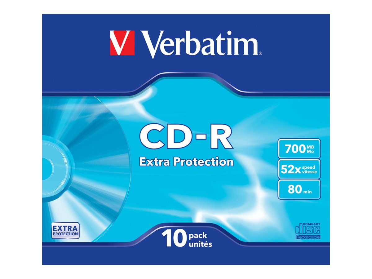 VERBATIM 43415 Verbatim CD-R 700MB, 52x, slim jewel case, 10 bucati_2