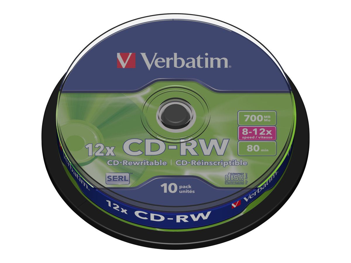 VERBATIM 43480 Verbatim CD-RW cake box 10 700MB 12x_2