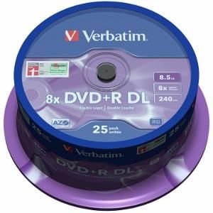 Verbatim DVD+R Double Layer 8x Matt Silver 25pk Spindle 8.5 GB DVD+R DL 25 pcs_1