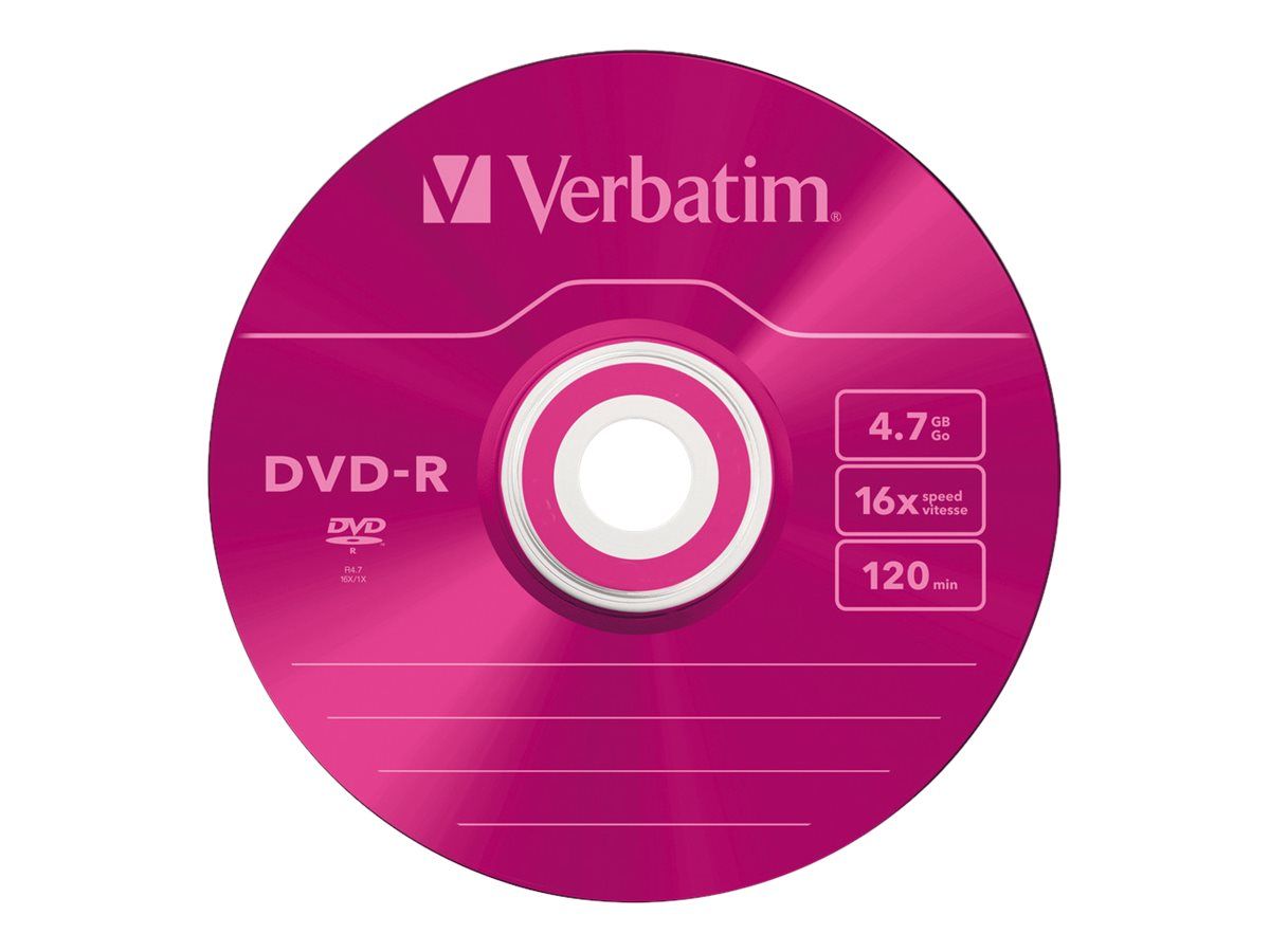 VERBATIM 43557 Verbatim DVD-R 4.7GB, 16x, slim jewel case, colorat , 5 bucati_5