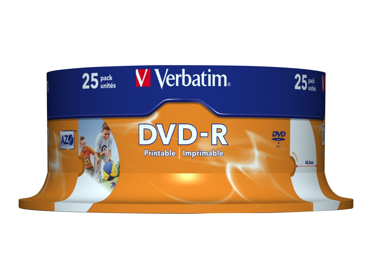 VERBATIM 43538 Verbatim DVD-R 4.7GB,16x,spindle, printabil Wide, 25 bucati_1