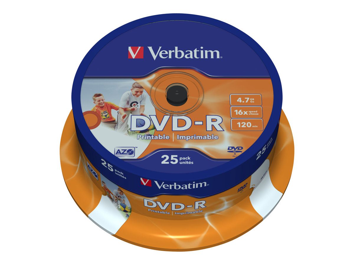 VERBATIM 43538 Verbatim DVD-R 4.7GB,16x,spindle, printabil Wide, 25 bucati_2