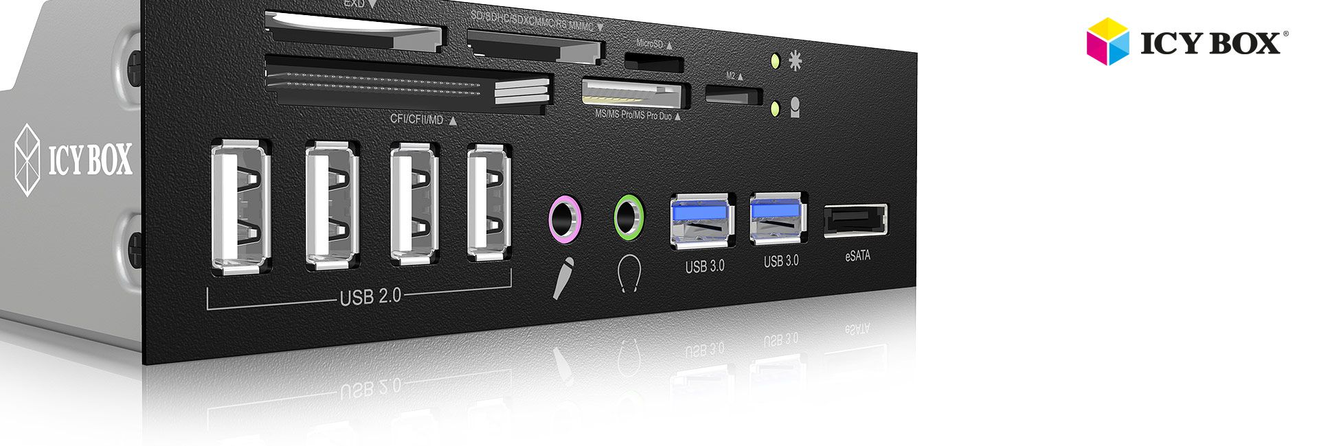 ICYBOX IB-863a-B IcyBox cititor de carduri, USB 3.0, 1x eSATA interface_1