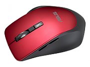 ASUS Optical Mouse WT425 Wireless, 1600dpi, 6 butons, 65g, 104x68x40mm, Silent mouse click design, for right hand, Red