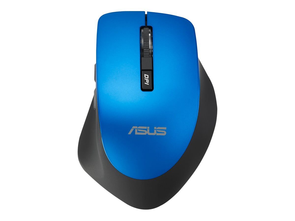 ASUS Optical Mouse WT425 Wireless, 1600dpi, 6 butons, 65g, 104x68x40mm, Silent mouse click design, for right hand, Blue