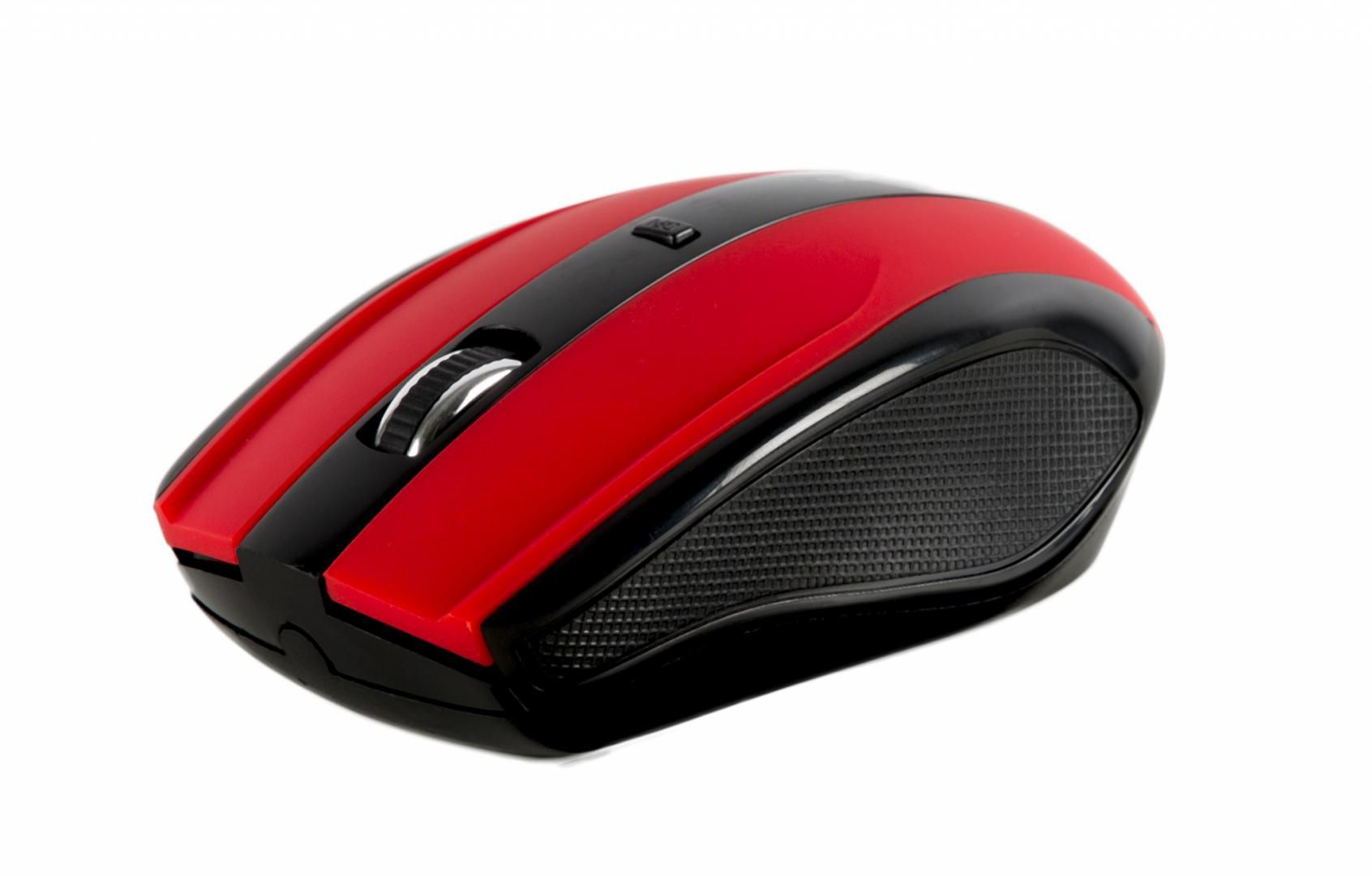 Mouse Serioux, Rainbow 400, fara fir, USB, senzor optic, distanta de operare 10m, precizie: 1000/1600DPI ajustabila, 4 butoane, 2x baterie AAA, sisteme de operare: Windows / Mac OS / Linux, rosu
