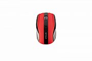 Mouse Serioux, Rainbow 400, fara fir, USB, senzor optic, distanta de operare 10m, precizie: 1000/1600DPI ajustabila, 4 butoane, 2x baterie AAA, sisteme de operare: Windows / Mac OS / Linux, rosu