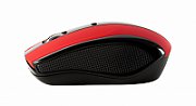 Mouse Serioux, Rainbow 400, fara fir, USB, senzor optic, distanta de operare 10m, precizie: 1000/1600DPI ajustabila, 4 butoane, 2x baterie AAA, sisteme de operare: Windows / Mac OS / Linux, rosu