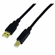 CABLU USB LOGILINK pt. imprimanta, USB 2.0 (T) la USB 2.0 Type-B (T), 10m, black,  UA0264  (include TV 0.75 lei)