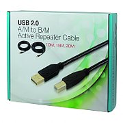 CABLU USB LOGILINK pt. imprimanta, USB 2.0 (T) la USB 2.0 Type-B (T), 10m, black,  UA0264  (include TV 0.75 lei)