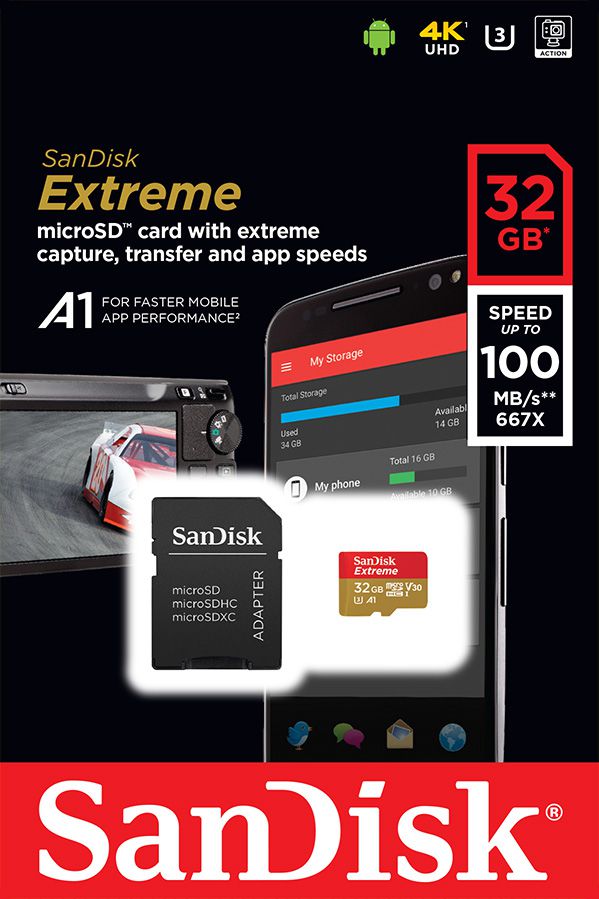 Sandisk Extreme memory card 32 GB MicroSDHC Class 10 UHS-I_1
