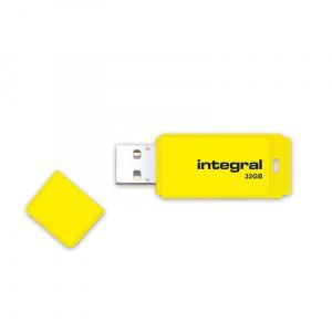 INTEGRAL INFD32GBNEONYL Integral USB Flash Drive NEON 32GB USB 2.0 - Yellow_1