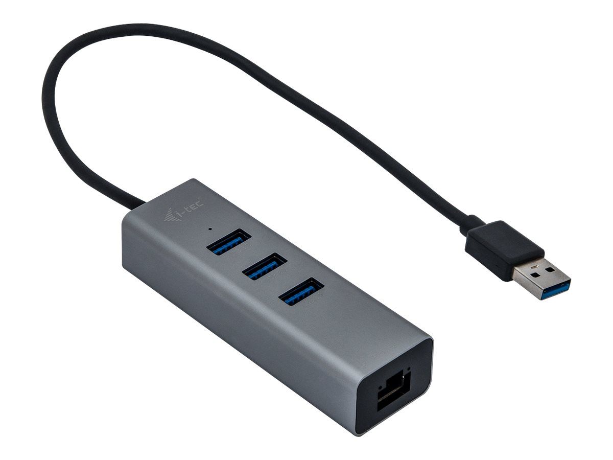 ITEC U3METALG3HUB i-tec USB 3.0 Metal 3 port HUB Gigabit Ethernet 1x USB 3.0 to RJ-45 3x USB 3.0_2