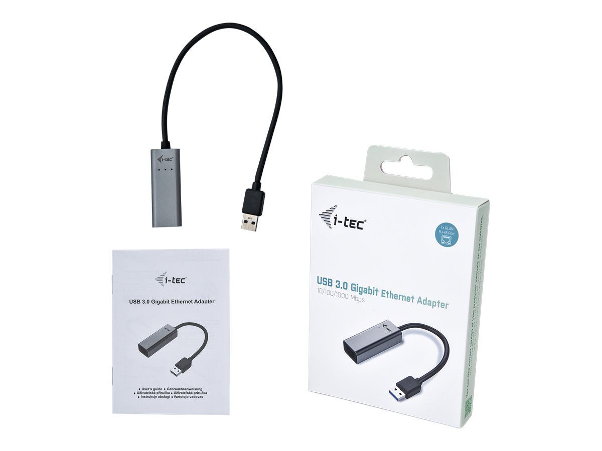 ITEC U3METALGLAN i-tec USB 3.0 Metal Gigabit Ethernet Adaptor 1x USB 3.0 to RJ-45 LED_1