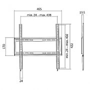SUPORT de perete LOGILINK, pt 1 TV/monitor plat, diag. max 55 inch, fix, max 35 Kg,  BP0009 