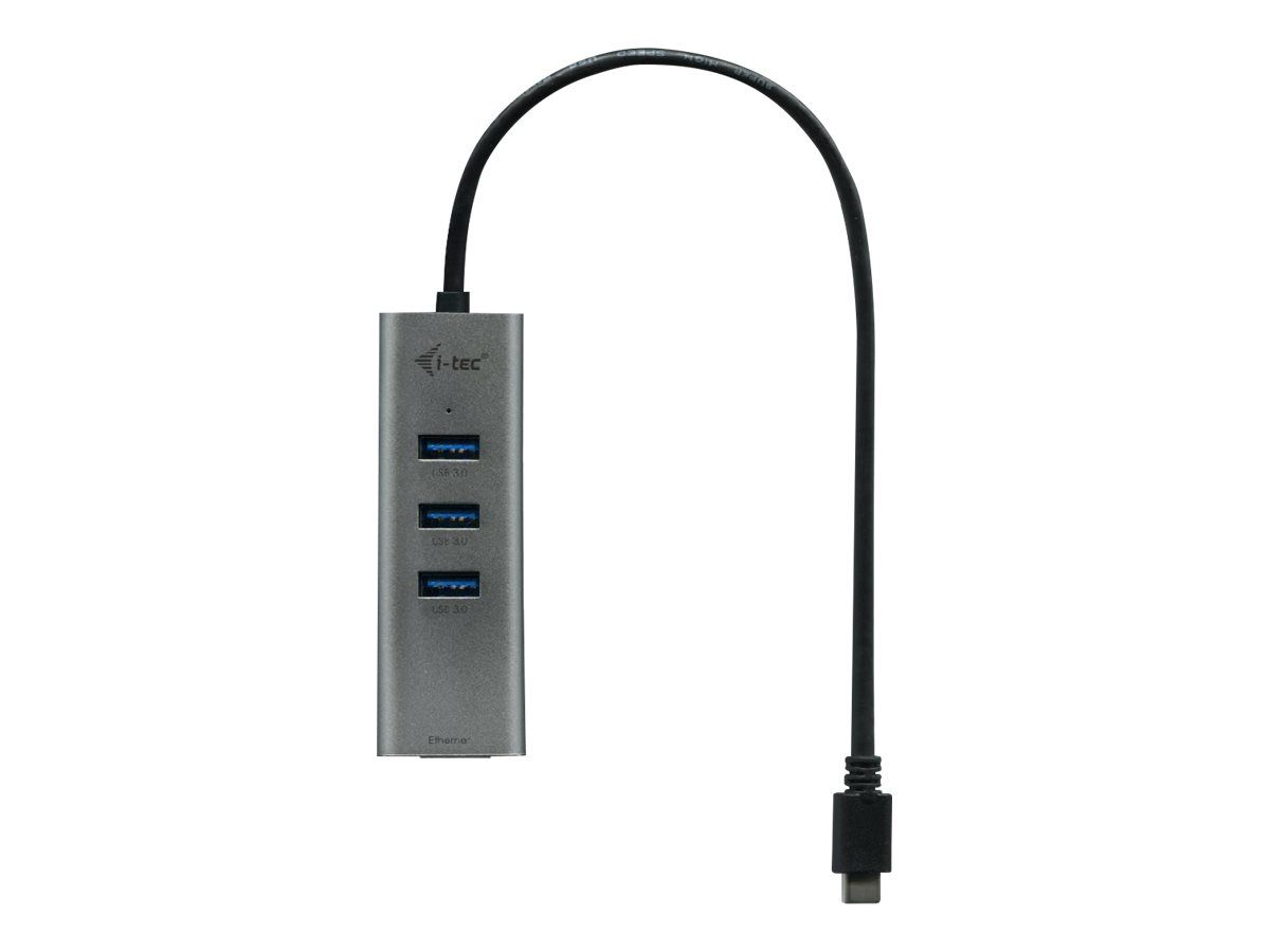 ITEC C31METALG3HUB i-tec USB C Metal 3 port HUB Gigabit Ethernet 1x USB C to RJ-45 3x USB 3.0 LED_4