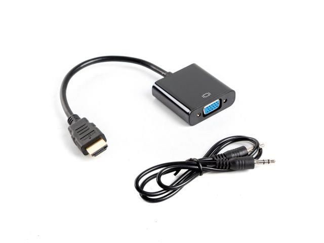 Converter HDMI tata la VGA mama cu audio, Lanberg, AD-0017-BK