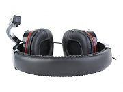 CASTI Gembird, cu fir, utilizare multimedia, microfon pe brat, conectare prin Jack 3.5 mm x 2, negru / rosu,  GHS-402 , (include TV 0.75 lei)