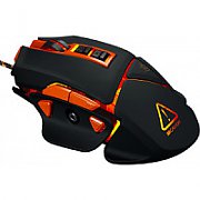 CANYON Hazard GM-6 Optical gaming mouse, adjustable DPI setting 800/1600/2400/3200/4800/6400, LED backlight, moveable weight slot and retractable top cover for comfortable usage, Black rubber, cable length 1.70m, 137*90*42mm, 0.154kg(replacement)